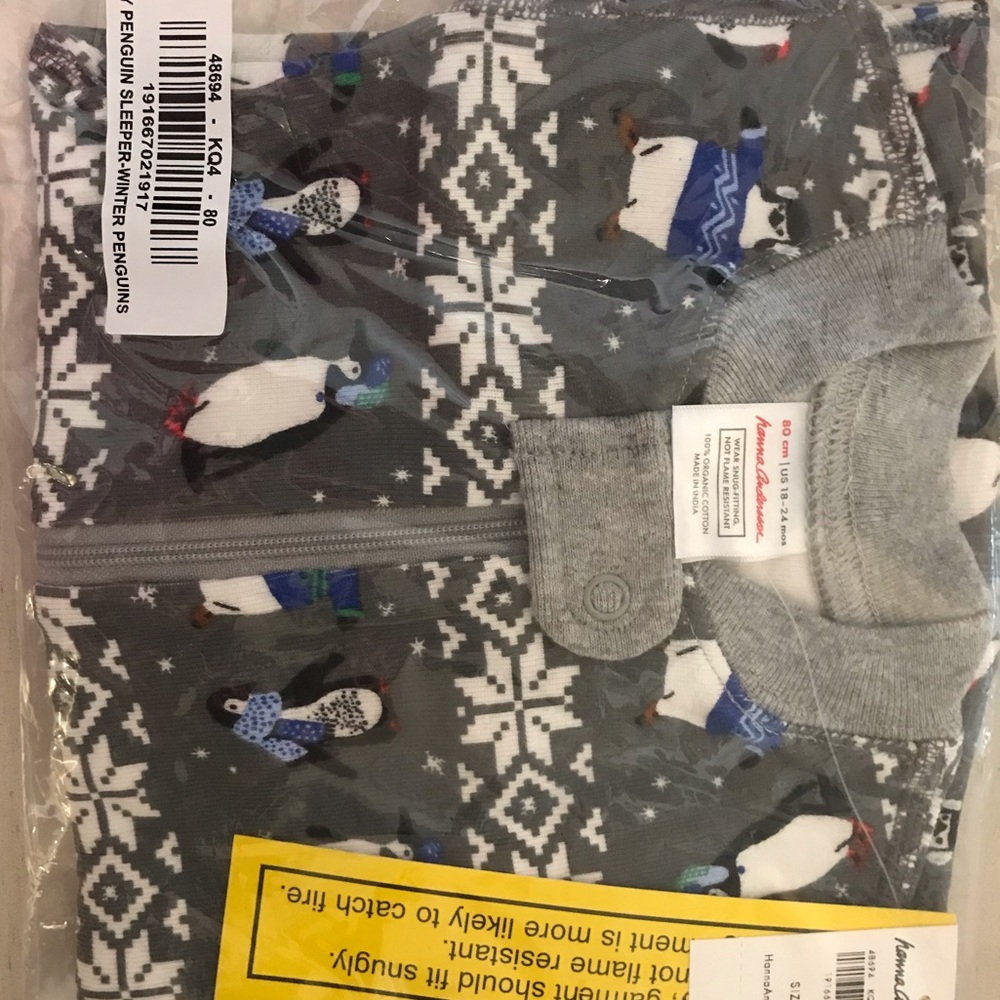 NWT and in bag Hanna Andersson Penguin Winter PJs